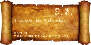 Draskovits Melinda névjegykártya